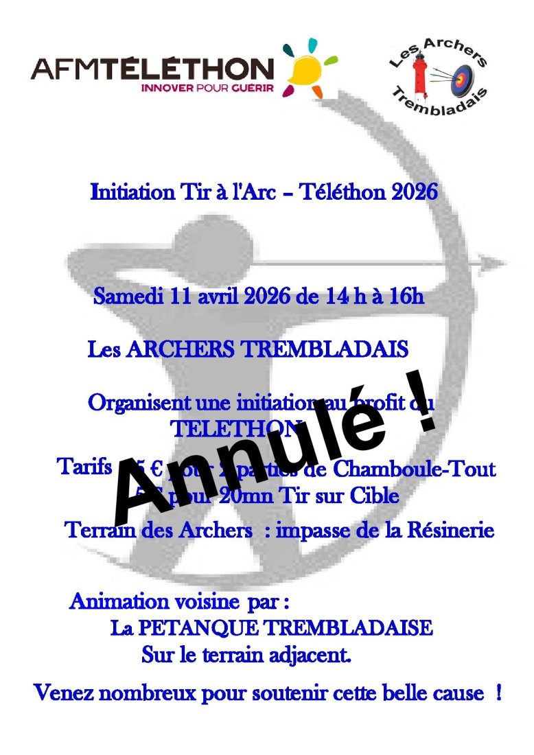 TELETHON 2026 - ANNULATION